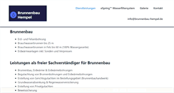 Desktop Screenshot of brunnenbau-hempel.de